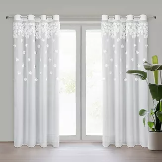 Firana gotowa na przelotkach DIANA 140x250 Eurofirany biały
