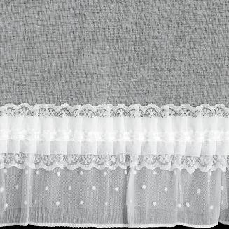 Firana gotowa na szelkach MARY 30x150 Eurofirany biały