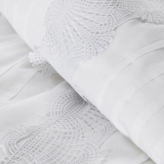Pościel satynowa KOR-3 200x220 Eurofirany biała
