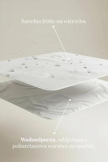 Wodoodporny ochraniacz na materac frotte 180x200 AQUASAFE biały