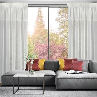 Zasłona gotowa na taśmie AGIS 140x270 Eurofirany biały