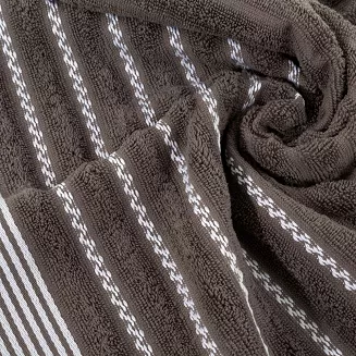 Ręcznik bawełniany LEO 50x90 Design91 ciemnobrązowy