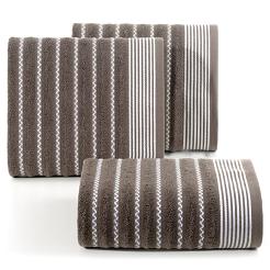 Ręcznik bawełniany LEO 50x90 Design91 ciemnobrązowy