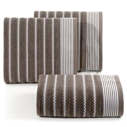 Ręcznik bawełniany LEO 50x90 Design91 ciemnobrązowy