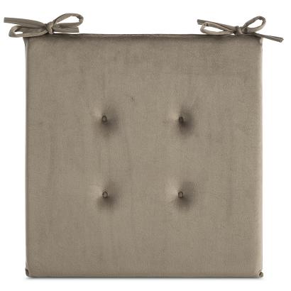 Poduszka na krzesło GAJA 40x40x3 Eurofirany ciemnobeżowa z ozdobnym pikowaniem