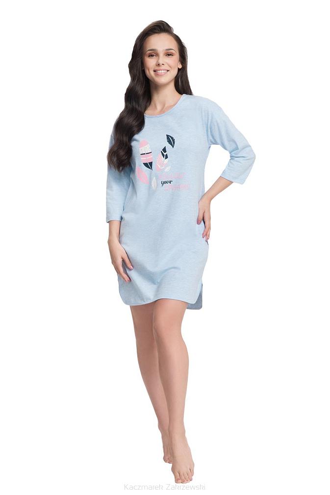 Koszula damska LUNA kod 12 oversize niebieski melanż