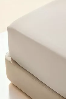 Prześcieradło polarowe z gumką MIŚ Fluffy 160x200 mikrofibra beżowe