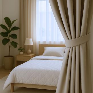 Szarfa do zasłony Hold 8x140 welurowa ciemnobeżowa