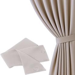 Szarfa do zasłony Hold 8x140 welurowa ciemnobeżowa