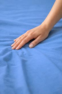 Prześcieradło bawełniane bez gumki 220x240 noris niebieskie