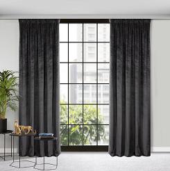 Zasłona gotowa na taśmie RIVA 140x270 Eurofirany czarny