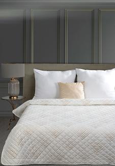 Narzuta dekoracyjna BLANCA2 220x240 biały/złoty