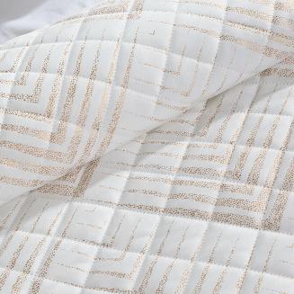 Narzuta dekoracyjna BLANCA2 220x240 biały/złoty