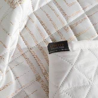 Narzuta dekoracyjna BLANCA2 220x240 biały/złoty