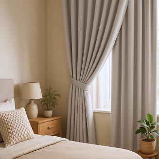Szarfa do zasłony Hold 8x140 welurowa jasnobeżowa