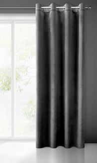 Zasłona gotowa na przelotkach MELANIA 140x250 Eurofirany czarna