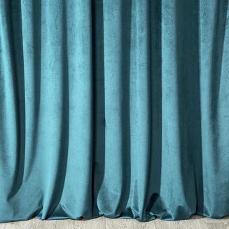 Zasłona gotowa na taśmie MELANIE 140x270 Eurofirany ciemny turkus