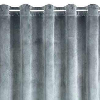 Zasłona gotowa na przelotkach MELANIA 140x250 Eurofirany srebrna