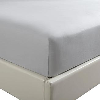 Prześcieradło satyna bawełniana z gumką 160x200 SIN szare