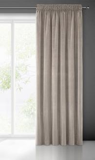 Zasłona gotowa na taśmie KRISTI 140x270 Eurofirany beżowy