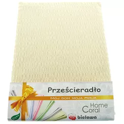 Prześcieradło z kory 160x200 100% bawełna kremowe