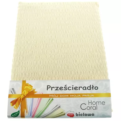 Prześcieradło z kory 160x200 100% bawełna ekri