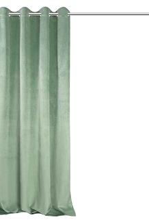 Zasłona gotowa na przelotkach VELVET SOFT 140x250 welurowa szałwiowa
