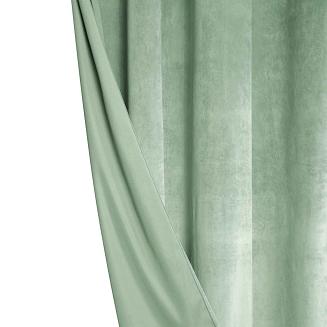 Zasłona gotowa na przelotkach VELVET SOFT 140x250 welurowa szałwiowa