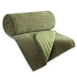Narzuta dekoracyjna GLORI 220x240 oliwkowy