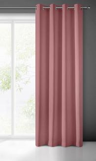 Zasłona gotowa na przelotkach RITA 140x250 Eurofirany ciemny różowy