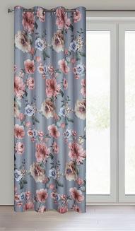 Zasłona gotowa na przelotkach GAJA 140x250 Eurofirany szary