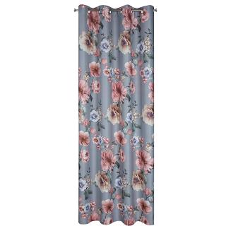 Zasłona gotowa na przelotkach GAJA 140x250 Eurofirany szary