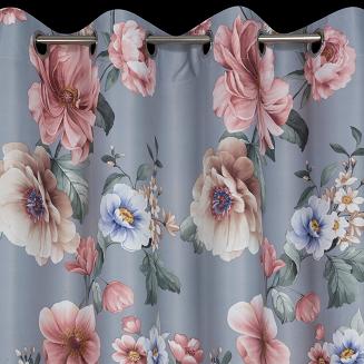 Zasłona gotowa na przelotkach GAJA 140x250 Eurofirany szary