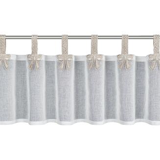 Firana gotowa na szelkach MELISA Eurofirany biały