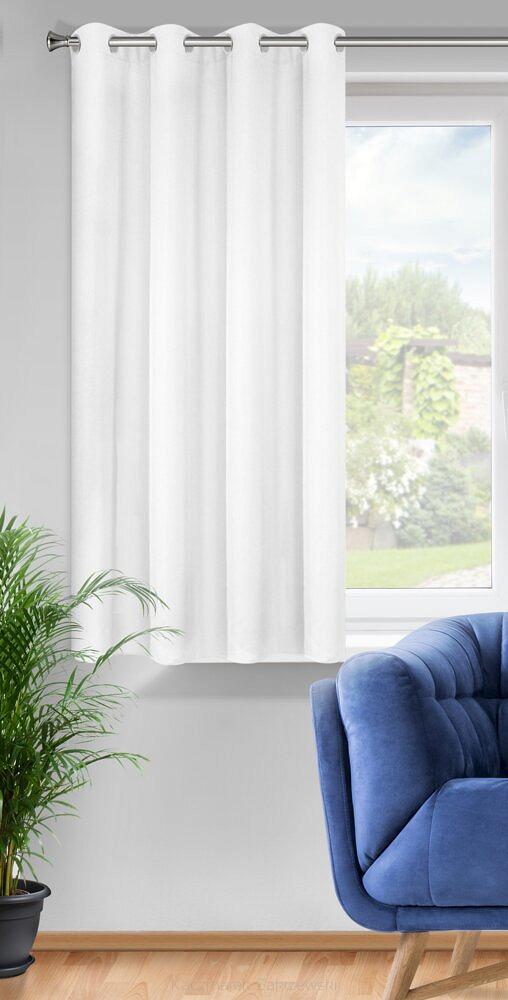 Zasłona gotowa na przelotkach RITA 140x175 Eurofirany biały