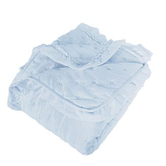 Narzuta dekoracyjna z falbaną WERONA 170x210 baby blue