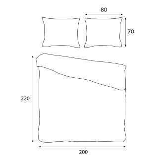 Pościel satyna bawełniana LEAVES/200x220 EXCLUSIVE