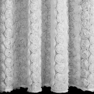 Zasłona gotowa na taśmie ROSES 140x270 Eva Minge Eurofirany biały