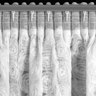 Zasłona gotowa na taśmie ROSES 140x270 Eva Minge Eurofirany biały