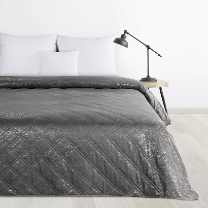 Narzuta dekoracyjna LUIZ 170x210 DESIGN 91 Eurofirany stalowa wzór karo