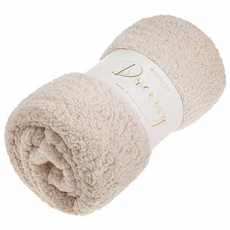 Koc narzuta Dreamy boucle 200x220 beżowy miękka bukla+baranek