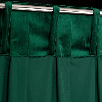 Zasłona gotowa na taśmie ALITA 140x250 Eurofirany ciemnozielony