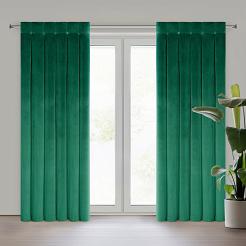 Zasłona gotowa na taśmie ALITA 140x250 Eurofirany ciemnozielony