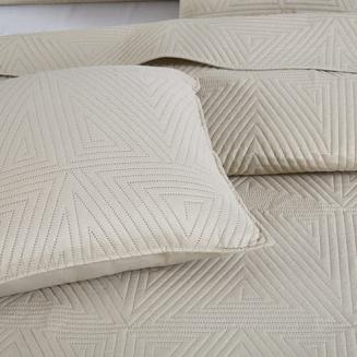 Poszewka dekoracyjna TRIO 45x45 pikowana jasno beżowa