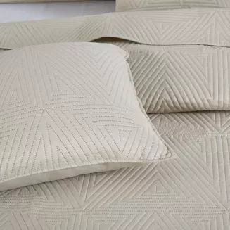 Poszewka dekoracyjna TRIO 45x45 pikowana jasno beżowa