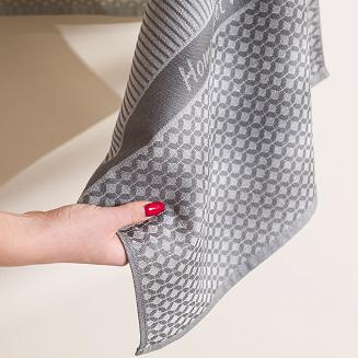 Ścierka kuchenna bawełna egipska SWEET HOME 50x70 geometryczny wzór szara