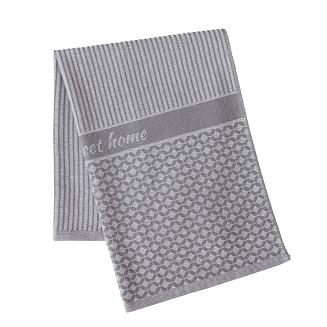 Ścierka kuchenna bawełna egipska SWEET HOME 50x70 geometryczny wzór szara