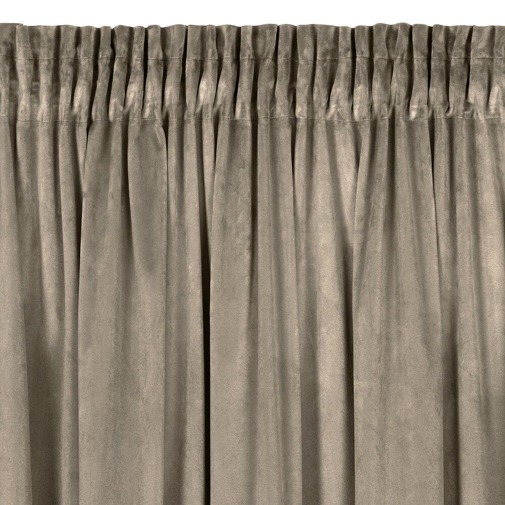 Zasłona gotowa na taśmie ROSA 140x270 Design91 brązowy