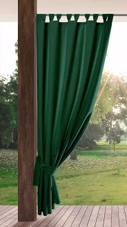 Zasłona gotowa na szelkach GARDEN 155x260 Eurofirany ciemnozielony