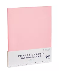Prześcieradło bawełniane bez gumki SIMPLY 200x220 pudrowe